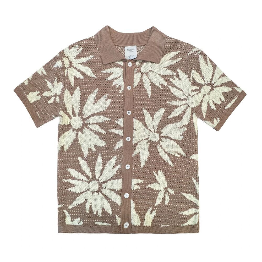 Massive Luxury Short Sleeve Button Down Shirt L